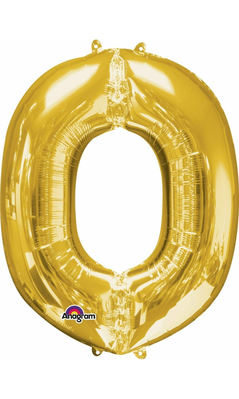 Gold Letter " O " Foil Balloon 34''
