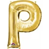 Gold Letter " P " Foil Balloon 34''