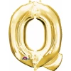 Gold Letter " Q " Foil Balloon 34''