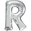 Silver Letter " R " Foil Balloon 34''