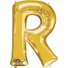 Gold Letter " R " Foil Balloon 16''
