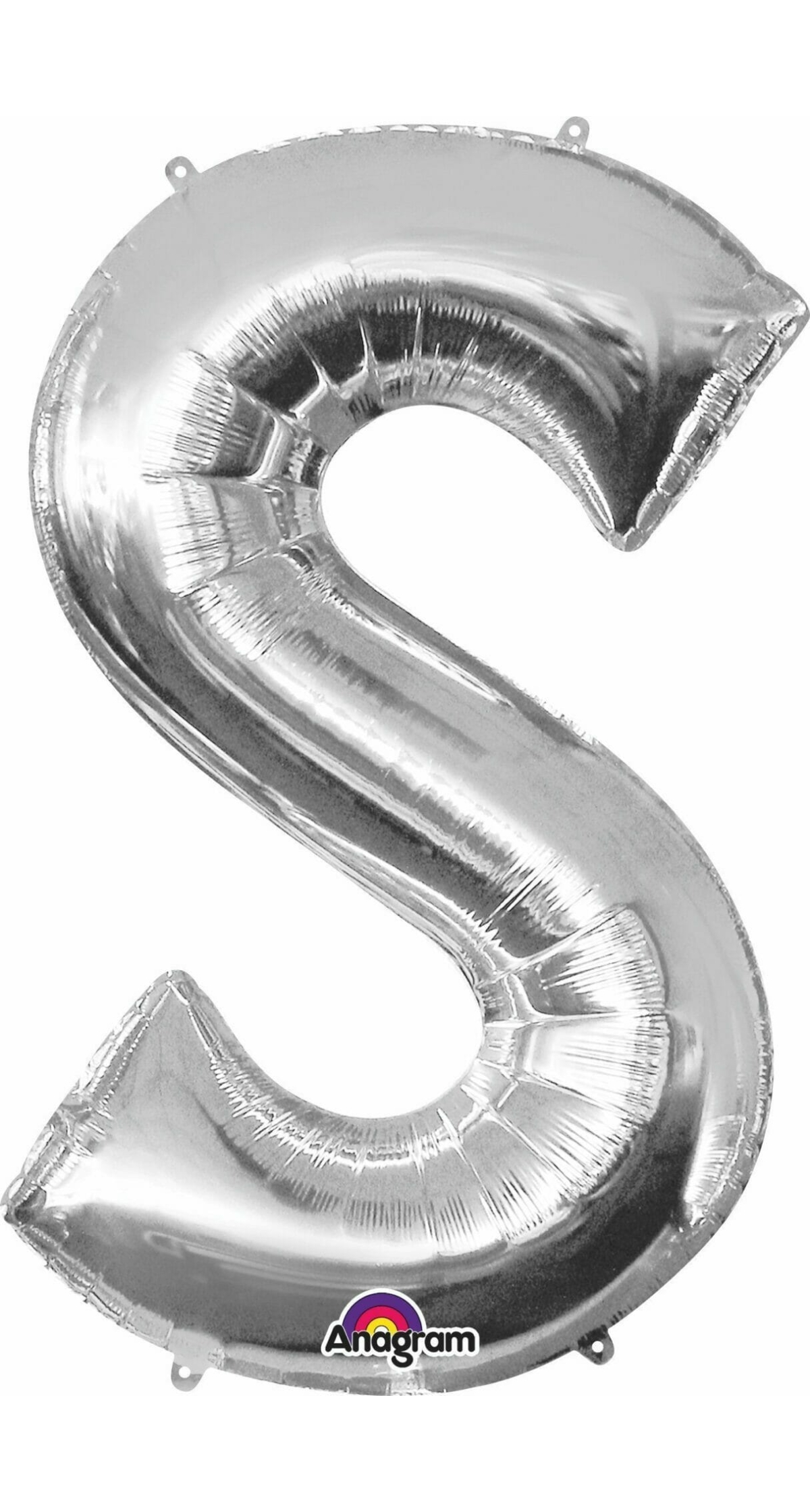 Silver Letter " S " Foil Balloon 34''