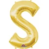 Gold Letter " S " Foil Balloon 16''