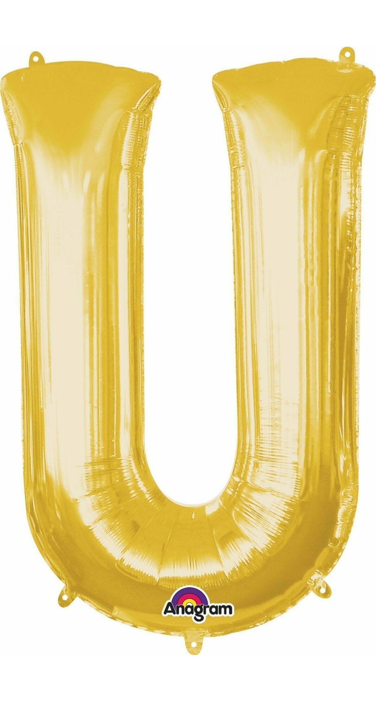 Gold Letter " U " Foil Balloon 34''