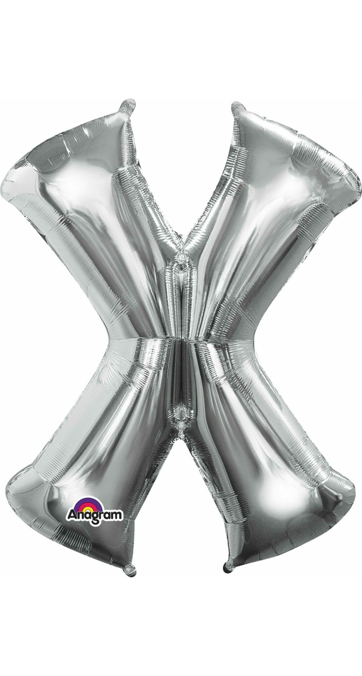 Silver Letter " X " Foil Balloon 34''