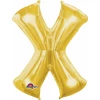Gold Letter " X " Foil Balloon 16''