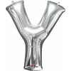 Silver Letter " Y " Foil Balloon 34''