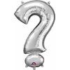 Silver Symbol " ? " Foil Balloon 34''