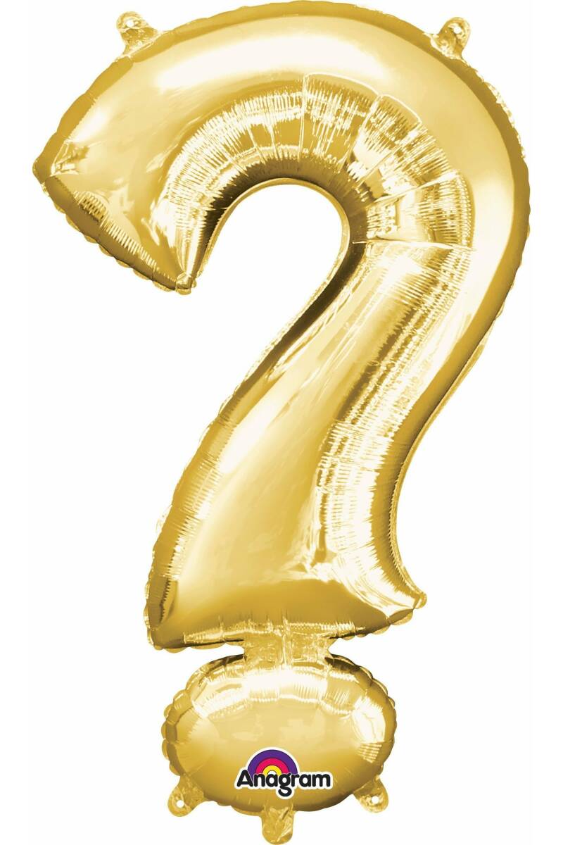Gold Symbol " ? " Foil Balloon 34''