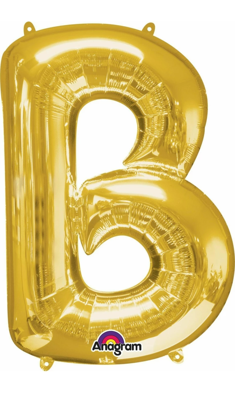 Gold Letter " B " Foil Balloon 16''