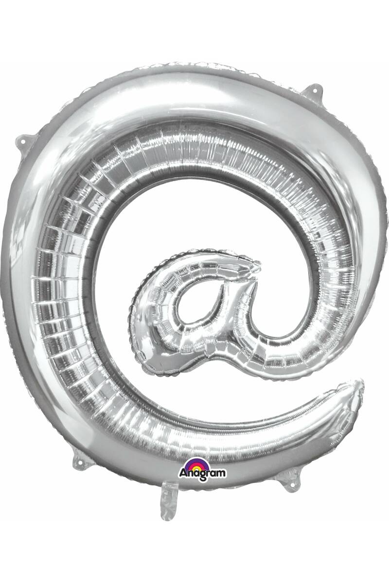 Silver Letter " @ " Foil Balloon 16''
