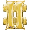 Gold Letter " # " Foil Balloon 16''