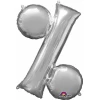 Silver Letter " % " Foil Balloon 16''