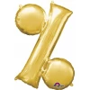 Gold Letter " % " Foil Balloon 16''