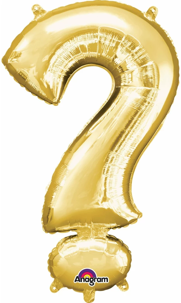 Gold Letter  " ? " Foil Balloon 16''
