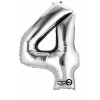 Silver Number " 4 " Foil Balloon 16''