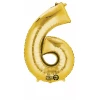 Gold Number " 6 " Foil Balloon 16''