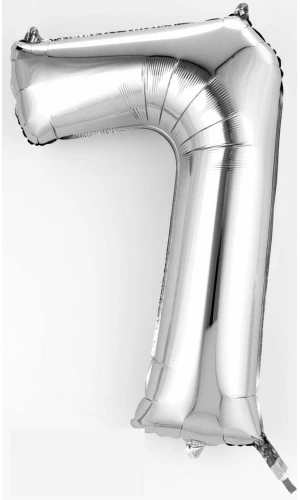 Silver Number " 7 " Foil Balloon 16''