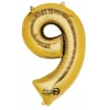 Gold Number " 9 " Foil Balloon 16''