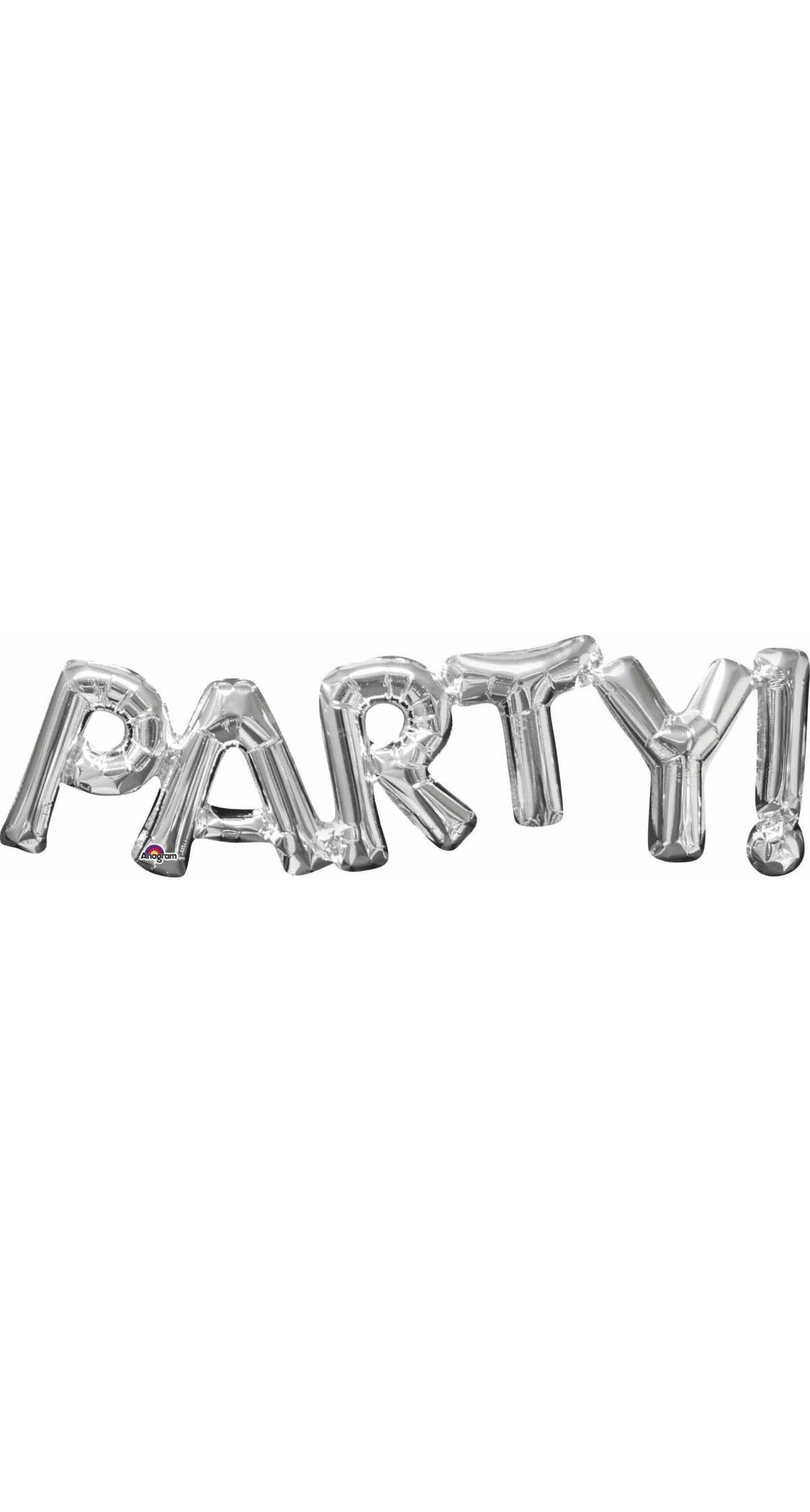 Silver Phrase '' Party! '' Foil Balloon 16''