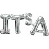 Silver Phrase '' Its A '' Foil Balloon 20" x 9"