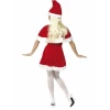 Miss Santa Costume With Cape - Adult Size Medium