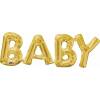 Gold Phrase '' Baby '' Foil Balloon 26" x 22"