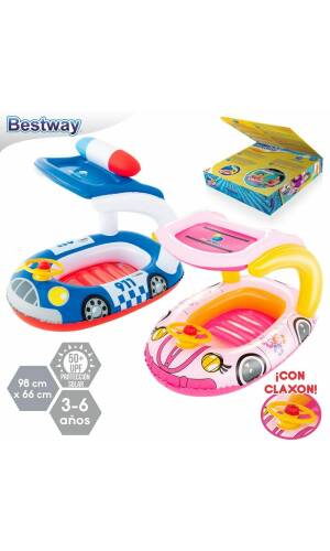 Bestway UV Careful Kiddie Car Float (Assorted) 98x66cm for Age 3-6 Years (Online Only)