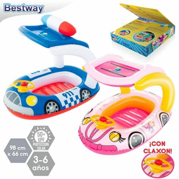 Bestway UV Careful Kiddie Car Float (Assorted) 98x66cm for Age 3-6 Years (Online Only)