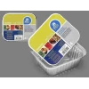 Rectangular Tray With Cover 14,80 X 12,10 X 4,30 cm - 4pk