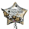 Happy New Year Star Garland Foil Balloon - 60cm x 68cm