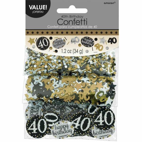 40th Gold Sparkling Celebration Confetti – 34g