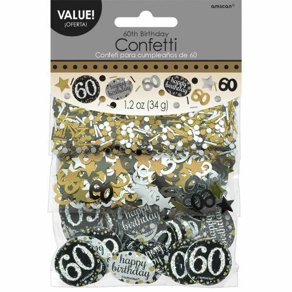 60th Gold Sparkling Celebration Confetti – 34g