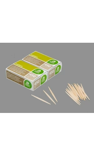 Box 450 Flat Hygienic Toothpicks - 2pk