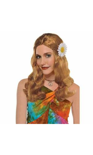 Blonde Wig Hippie Chick - Adult One Size