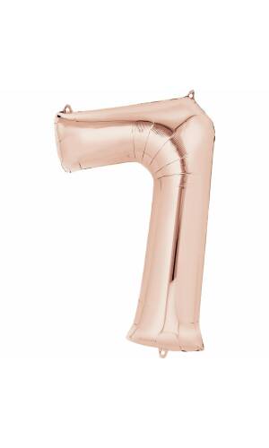 Rose Gold Number " 7 " Foil Balloon 34''