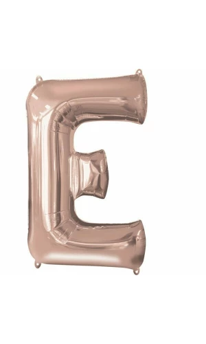 Rose Gold Letter " E " Foil Balloon 34''