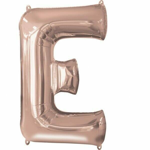 Rose Gold Letter " E " Foil Balloon 34''