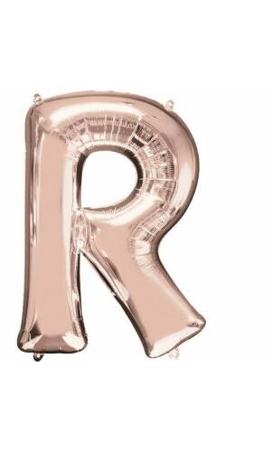 Rose Gold Letter " R " Foil Balloon 34''
