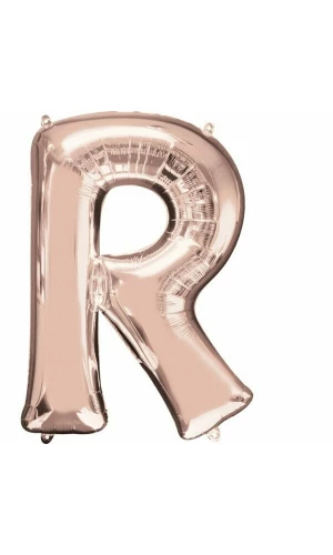 Rose Gold Letter " R " Foil Balloon 34''