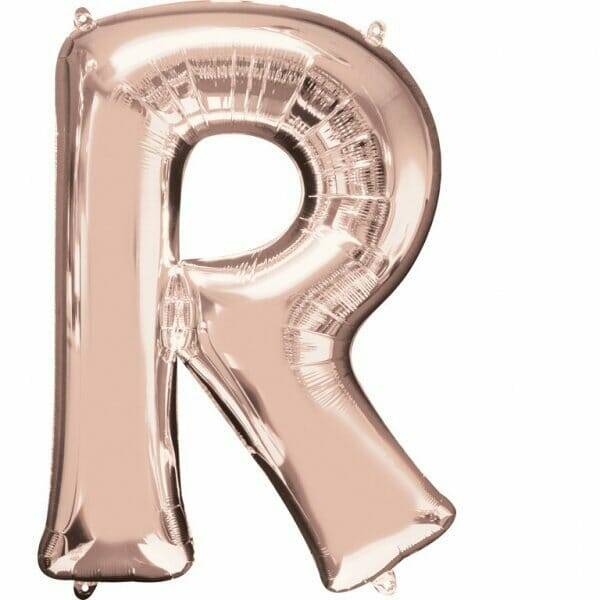 Rose Gold Letter " R " Foil Balloon 34''