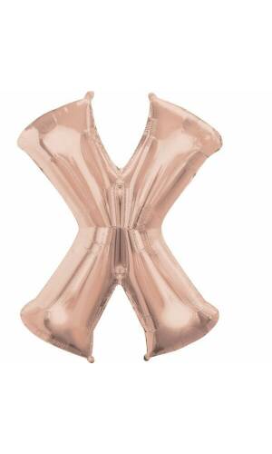Rose Gold Letter " X " Foil Balloon 34''