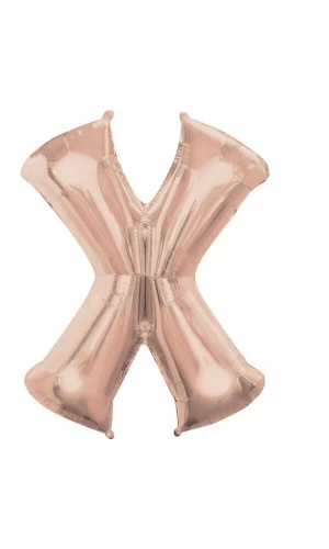 Rose Gold Letter " X " Foil Balloon 34''