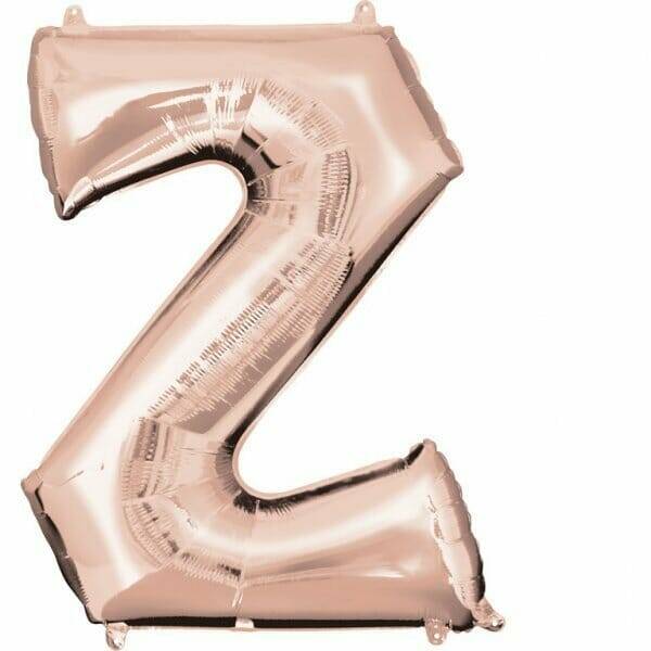 Rose Gold Letter " Z " Foil Balloon 34''