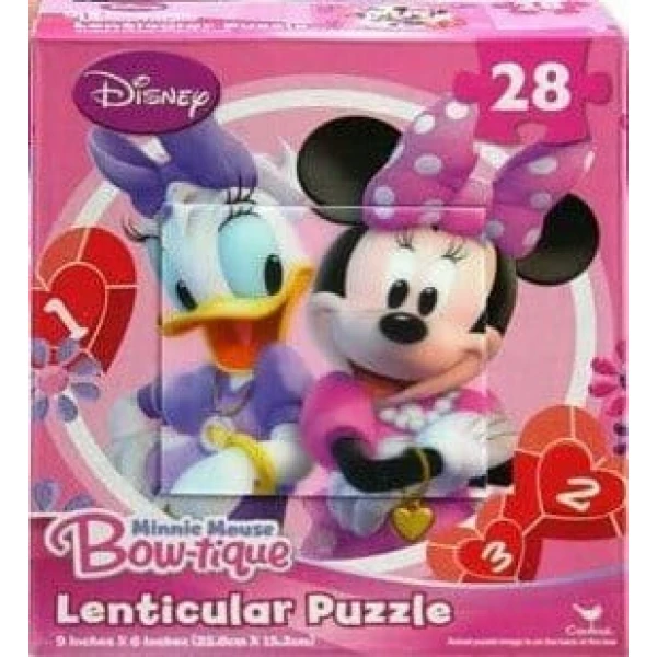 Minnie Mouse Bow-Tique Daisy Duck Lenticular Puzzle 22.8cm x 15.2cm  - 28pc
