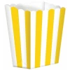 Sunshine Yellow Candy Buffet Popcorn Boxes 6.3 x 13.4 x 3.8cm - 5pk