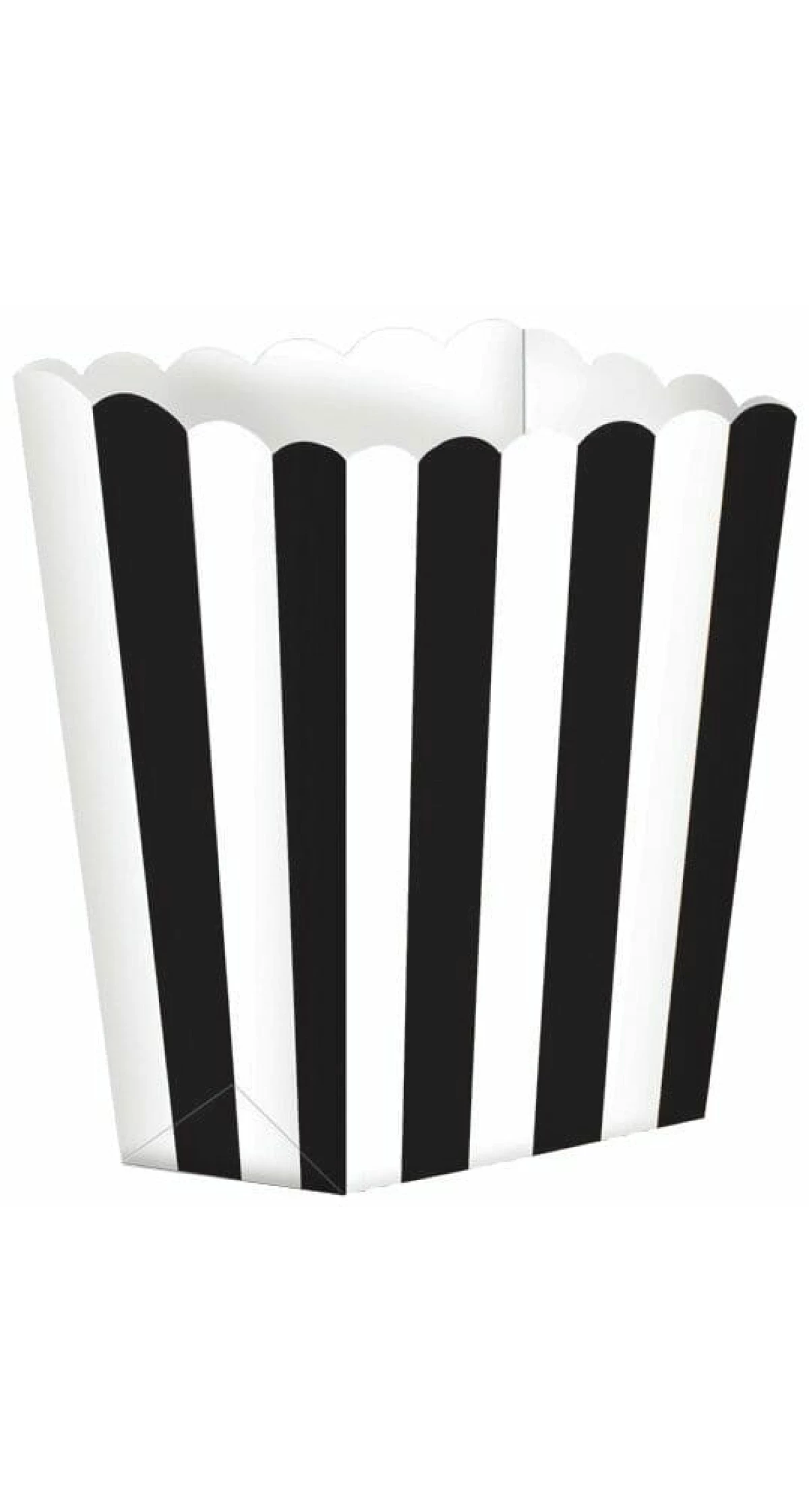 Black Candy Buffet Popcorn Boxes 6.3 x 13.4 x 3.8cm - 5pk