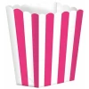 Bright Pink Candy Buffet Popcorn Boxes 6.3 x 13.4 x 3.8cm - 5pk