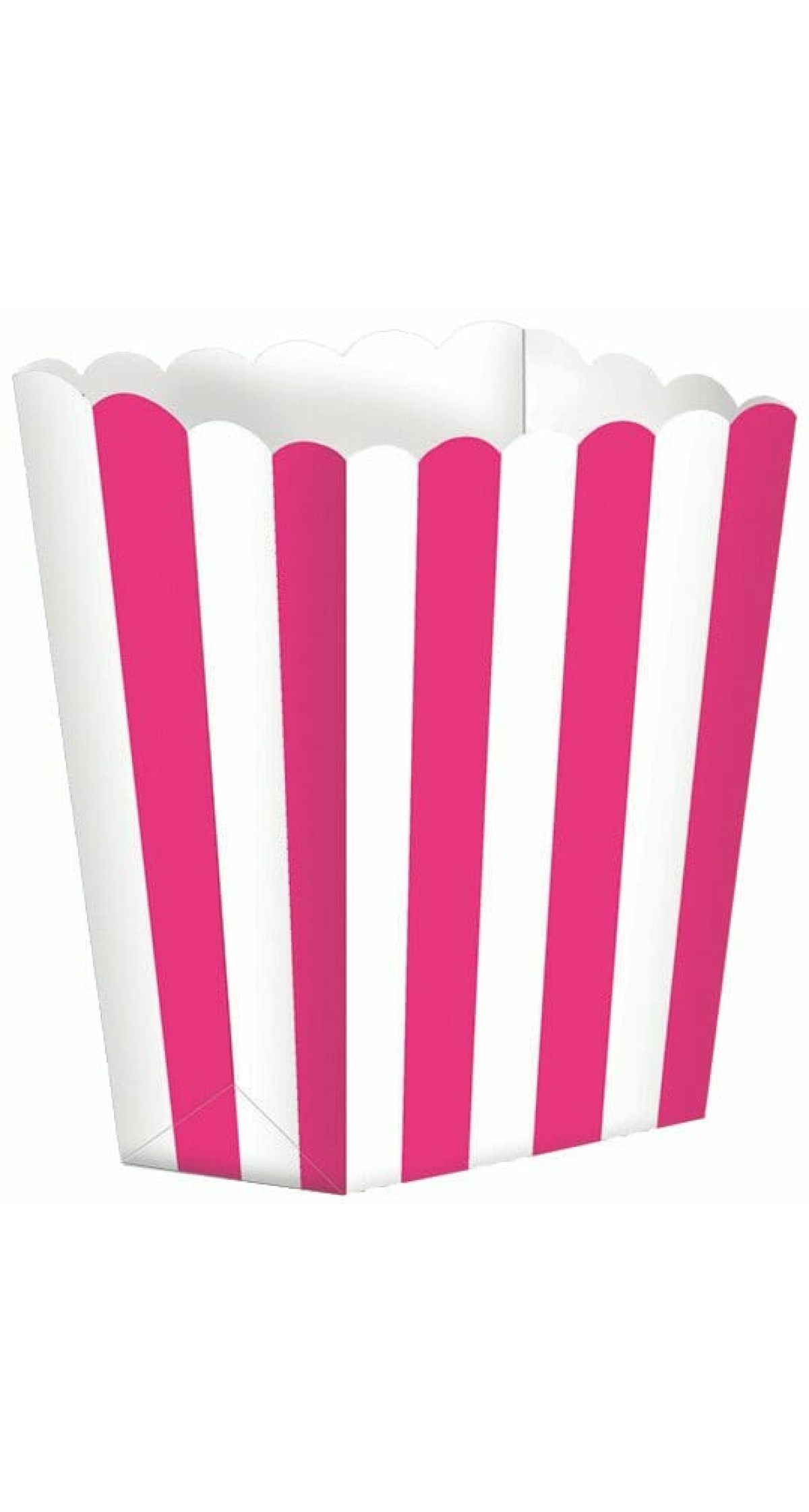 Bright Pink Candy Buffet Popcorn Boxes 6.3 x 13.4 x 3.8cm - 5pk