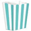 Robins Egg Blue Candy Buffet Popcorn Boxes 6.3 x 13.4 x 3.8cm - 5pk